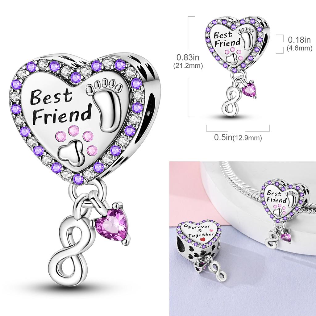 Choice Authentic Accessories Bracelets Sapphire Charm Bead Charms Bead Charms Genuine copper Blue Color Inlaid Zirconium Dangle Do It Yourself Jewelle