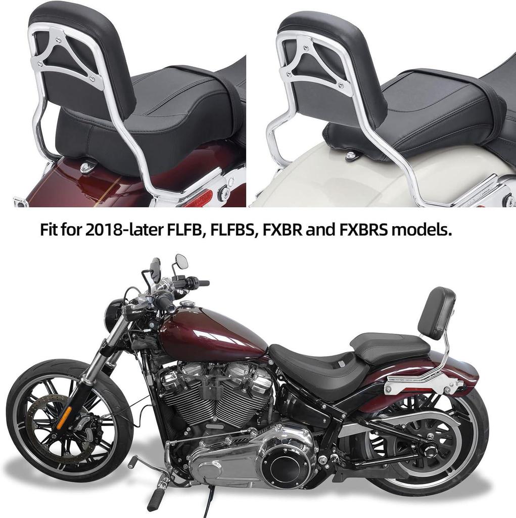 Quick Release Rear Passenger Backrest for Harley Softail, Fat Boy, Road King, Street Bob (2018-2025)
