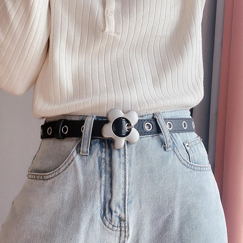 Women's Belts for Women Without Punching Jeans Belts Ins Style Punk Personality Fashion Decoration Student Thin Belt