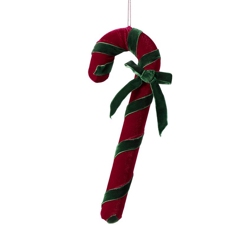 New Christmas Candy Cane Fabric Ornament for Tree & Window Decorations