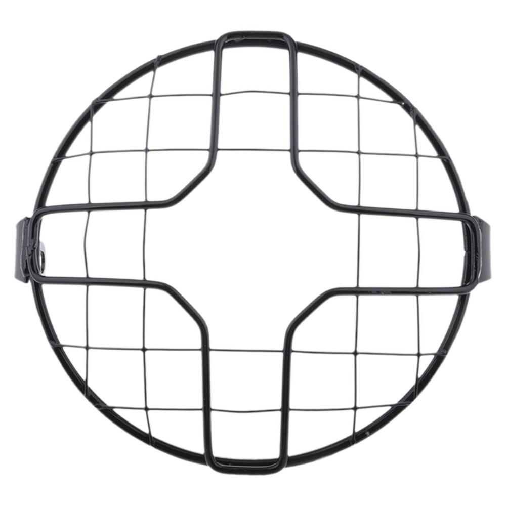 Motorcycle Headlight Grill Retro Mesh Grill Cover Round Motorbike Headlamp Guard Vintage Motorbike Decoration For 6.5Inch LED