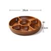 Walnut Wood Round 5-Compartment Serving Tray