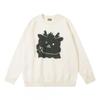 Kids Winter Knit Sweater Boys Girls Red Festive Design Loose Fit Round Neck Acrylic Warm Pullover