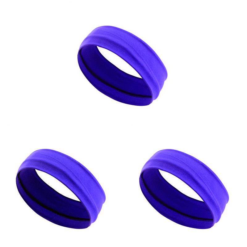 3PCS Plain elastic yoga running cycling outdoor sports sweatband headband  washing face and makeup hairband