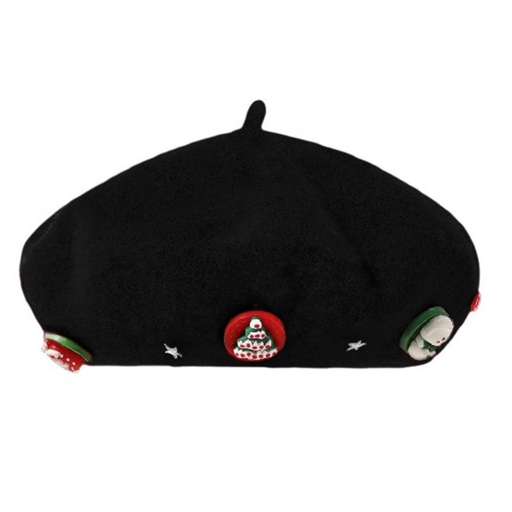 Woolen Christmas Beret Solid Color Painter Hat Artist Hat Wool Beret  Girl
