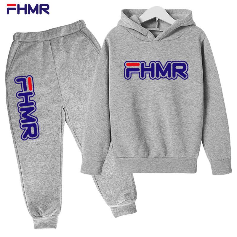 

Детский комплект спортивной одежды со свитером FHMR, новая весенняя одежда, комплект из двух предметов с длинными рукавами для детей 3–16 лет 150cm