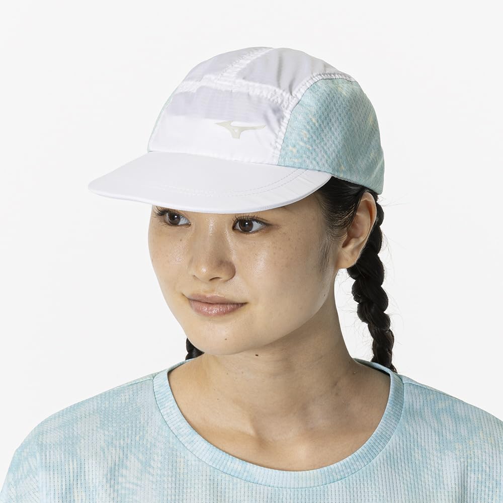 Mizuno UPF Summer UV Green Women's 50+ Cap, 32JWB301, White/Eggshell