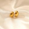 Fashion Minimalist Geometric Earrings Trendy Stainless Steel Glossy Stud Earrings For Women Daily Wear Party Gifts