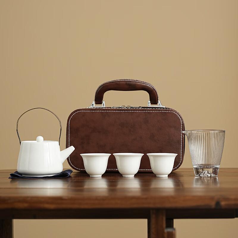 Mutton Fat Jade Style Ceramic Kung Fu Tea Set