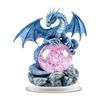 Statue de Dragon Couleur Vibrante Résine Sculpture de Dragon Créature Mythique Ornement Décor Fantaisie Style Gothique