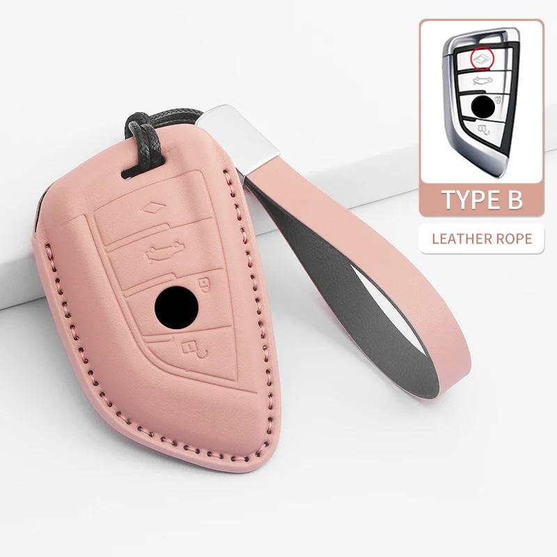 Car Key Case Cover Shell Fob for BMW 1 2 3 4 5 6 7 Series X1 X3 X4 X5 X6 X7 F10 F20 F30 G20 G30 G01 F15 F16 G02 G05 F34 Key Bag