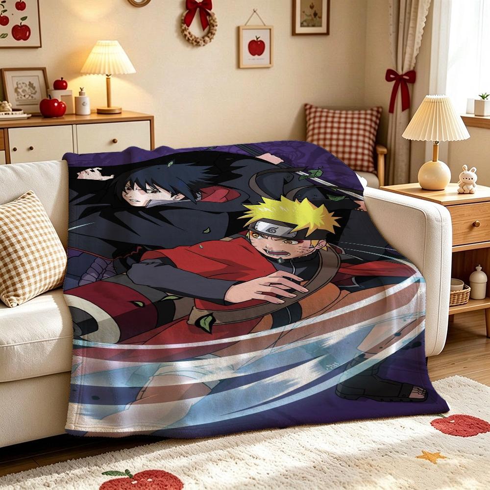 Naruto Pose Anime Printed Blanket Ultra Soft Throw Blanket For Office Sofa Home Decor Halloween Gift