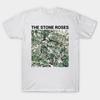 Asian Size Men Black Print T-shirt Stone Roses Album Pattern No-Cut Heat Transfer Print Cotton Tshirt