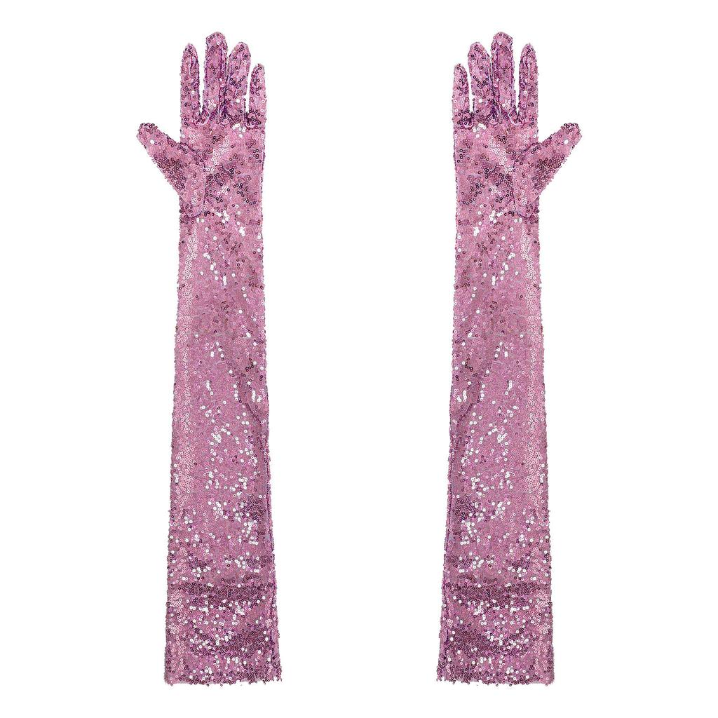 thumbnail image 2 of Fingerless Long Gloves Elbow Length Satin Gloves Opera Evening Party For Women 2 of 11