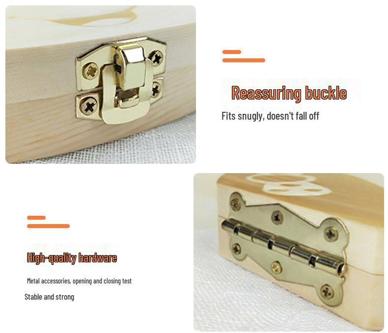 Children's Wooden Tooth & Lanugo Keepsake Box