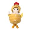 Creative Cartoon Chiken Easter Dolls Hanging Ornaments with Eggs Scene Model Drop Ornament Yellow Hanging