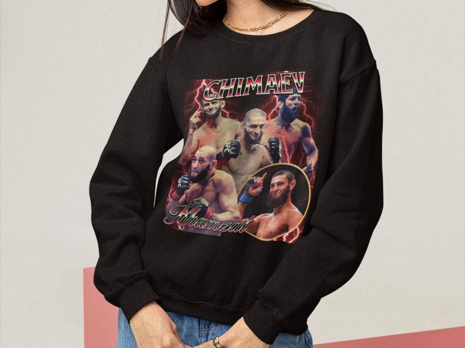 Khamzat Chimaev Vintage 90s Graphic Style Sweater Retro Bootleg T-Shirt Oversized Sport Tee Ground and Pound UFC T-Shirt Chimaev Shirt gift XL