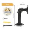 Replacement Heavy Duty Floating Shelf Brackets Metal Black Coated Wall Shelf Support Wall Mount Cast Iron Shelves Brackets