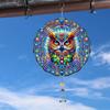 Metal Rotating Pendant, Wind Chime, Outdoor Garden Decoration, Owl Pattern, Bird Repellent, Wind Rotating Pendant