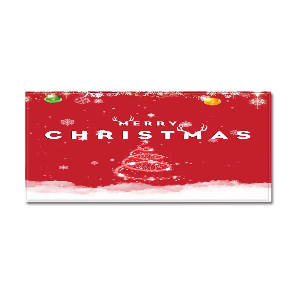 Christmas Household Bathroom Absorbent Non-Slip Mat Living Room Kitchen Sand Carpet Doormat Long Floor Mat