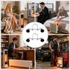 Mobile Pulley Bracket 2 Pieces Electric Heater Frame Base 360 Degree Rotating Oil Heater Accessories for Home Garage Workshop