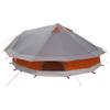 Tipi Tent with Roof Grey and Orange 800 x 800 x 430 cm