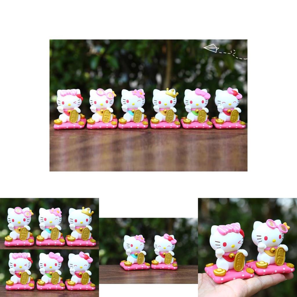 Cute And Charming Pvc Lucky Cat Figurine For Desk Car Decoration Gift For Girls