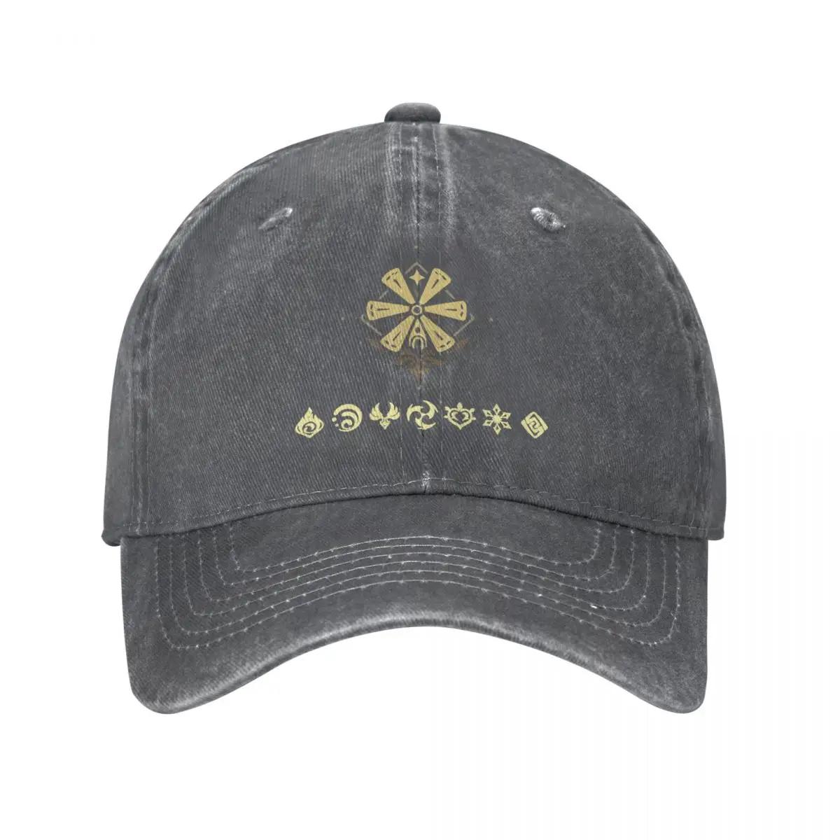 

Fashion Baseball Cap Snapback Hat Genshin Impact Elements Impact Spring Summer Cap Hats Jeans Casquette Gorras Fashion Adjustable