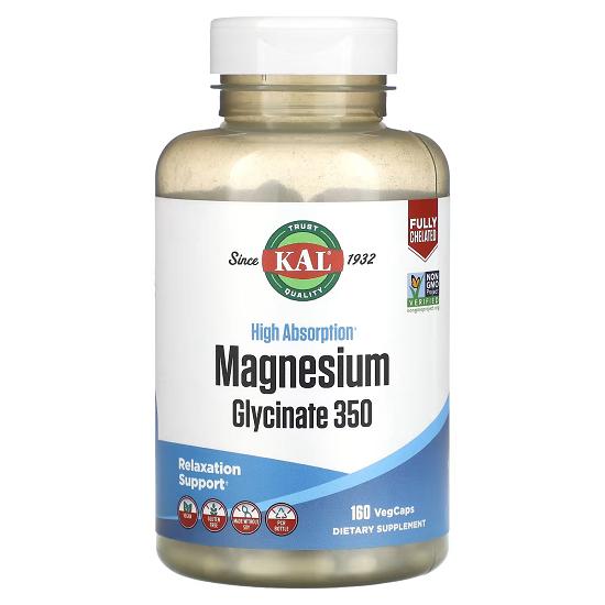 High Absorption Magnesium Glycinate 350, 160 Vegcaps
