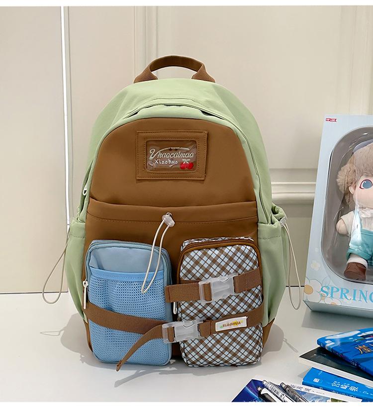 School bag Mori dopamine color matching backpack for junior high school students Small fresh school bag Versatile high value American shoulder bag