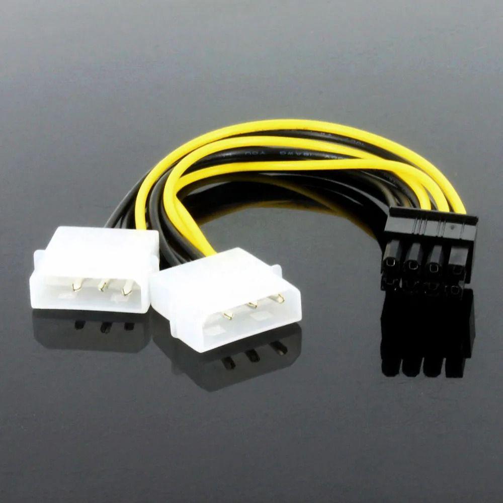 

Y Splitter Video Card Power Cord 8 Pin PCI Express To Dual 4 Pin Molex Computer PC Desktop DIY