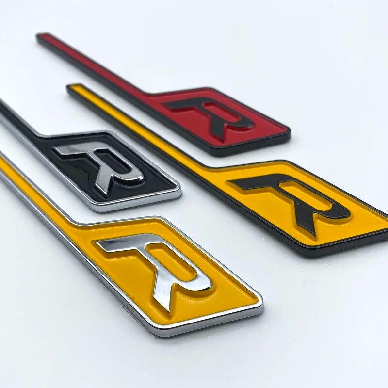 3D ABS Chrome Black Yellow Red Car Rear Trunk Badge Logo GT R S C Emblem For Mercedes AMG GTR GTC GTS C190 Car Stickers