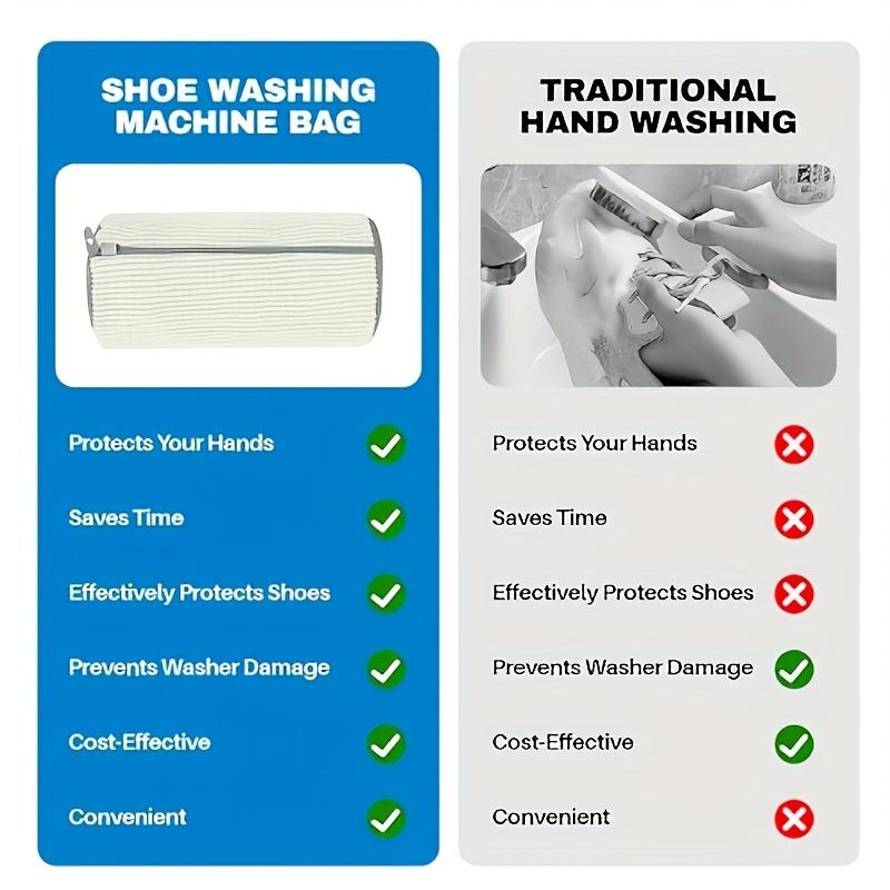 360° Deep Cleaning Shoe Washing Machine Bag: Reusable Laundry and Dryer Shoe Bags for Sneakers, Tennis Shoes, Fits Most Types