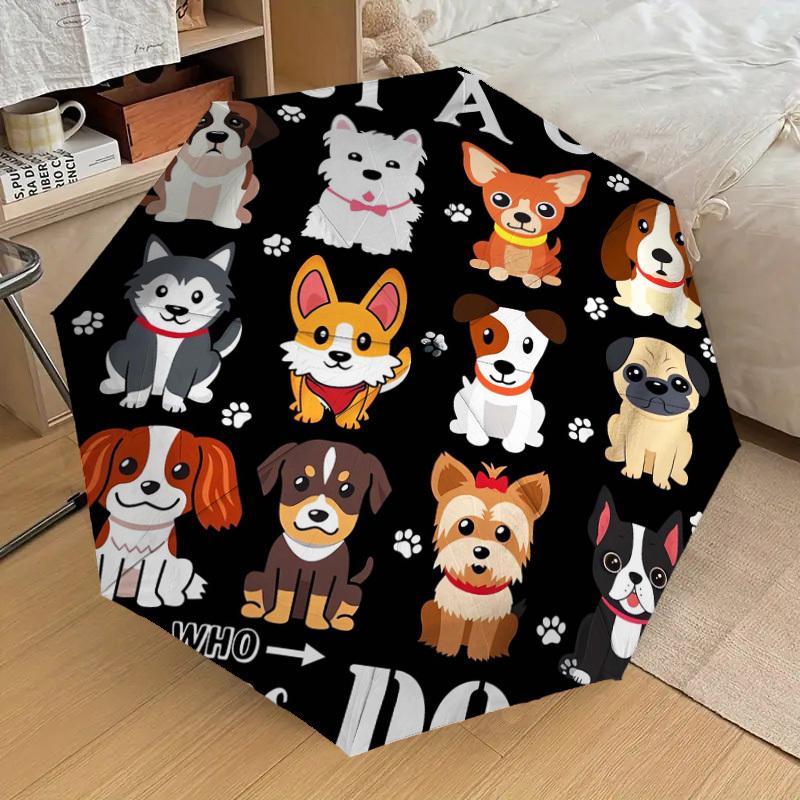 1pc Dog Lover Gifts for Women Umbrella with Plastic Handle,Suitable for All Seasons Home Travel Outdoor UmbrellaDD588
