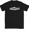 Trout Fishing Landscape T-Shirt Hobby Rod Cast Reel Fathers Day Gift Tee