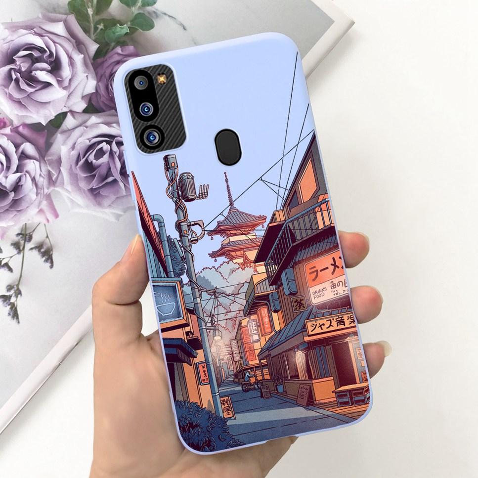 For Samsung Galaxy M21 2021 Case Cute Cat Fashion Girl Soft Silicone Cover For Samsung M21 2021 SM-M215G Bumper Phone Case Funda