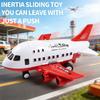 Kids Airplane Toy Set Large Airliner Model with 6 Toy Cars Storage Inertia Airplane Color Box
