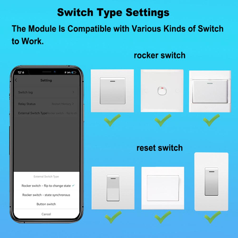 Dry Contact Switch Module App Remote Control Smart Switch Module DC12/24V AC100-240V Dry Contact Relay Electrical Equipment CHINA