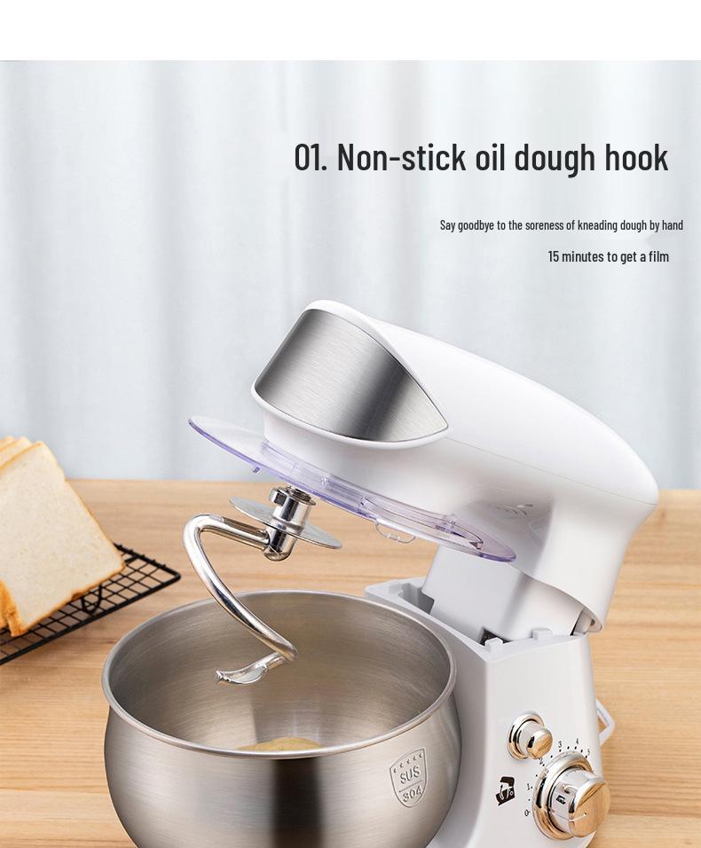 Zuan Chu Multi-Functional Kitchen Machine: Automatic Dough Mixer, Cream Whipper & Tabletop Egg Beater.
