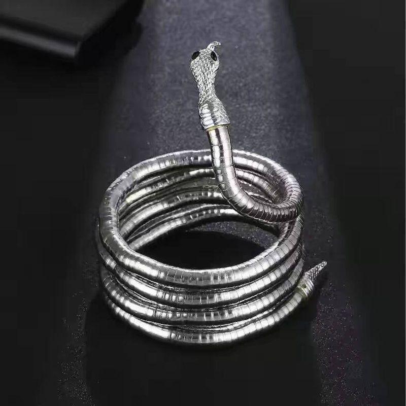 

Dark Earth Coocaa Mouth Casual Shape Snake Design Necklace Collar Stylish Fashion Sexy Exaggerated Necklace Spirit Snake Silver Snake Necklace [Any Shape]