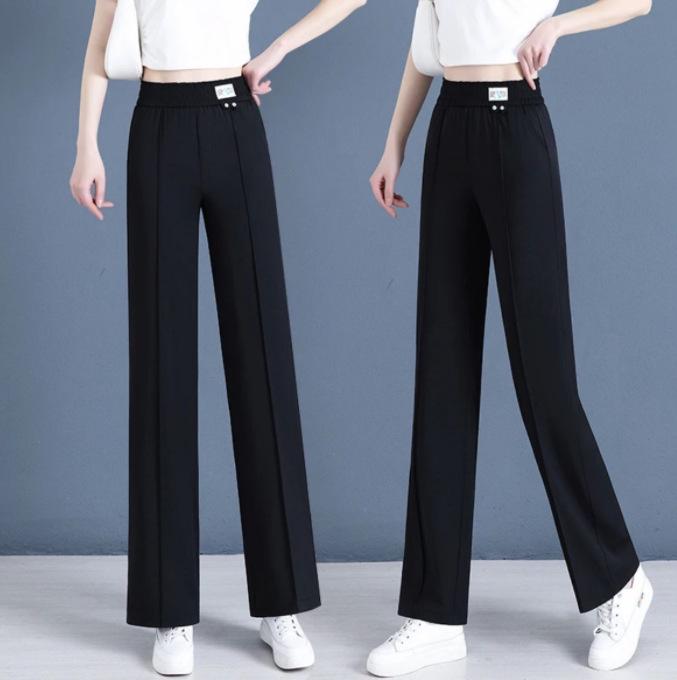 Women's High-Waisted Tencel Wide-Leg Jeans - Loose, Floor-Length, Spring/Autumn Style