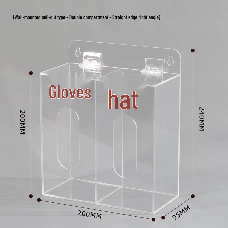 Punch-Free Wall-Mounted Acrylic Storage Box for Hats, Shoes, Gloves, and Masks