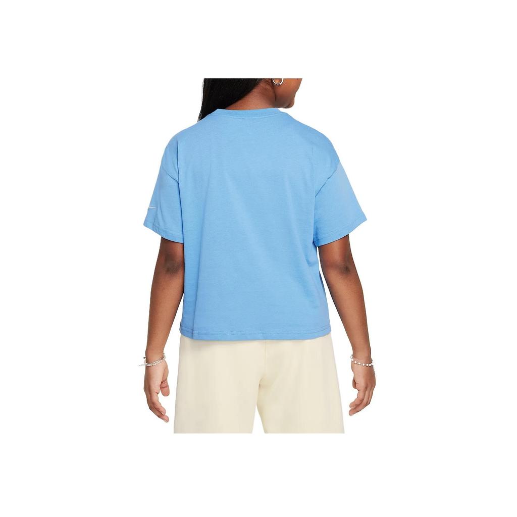 Nike Soft Comfortable Casual Short Sleeve T-Shirt Kids tops Blue HM6303-440