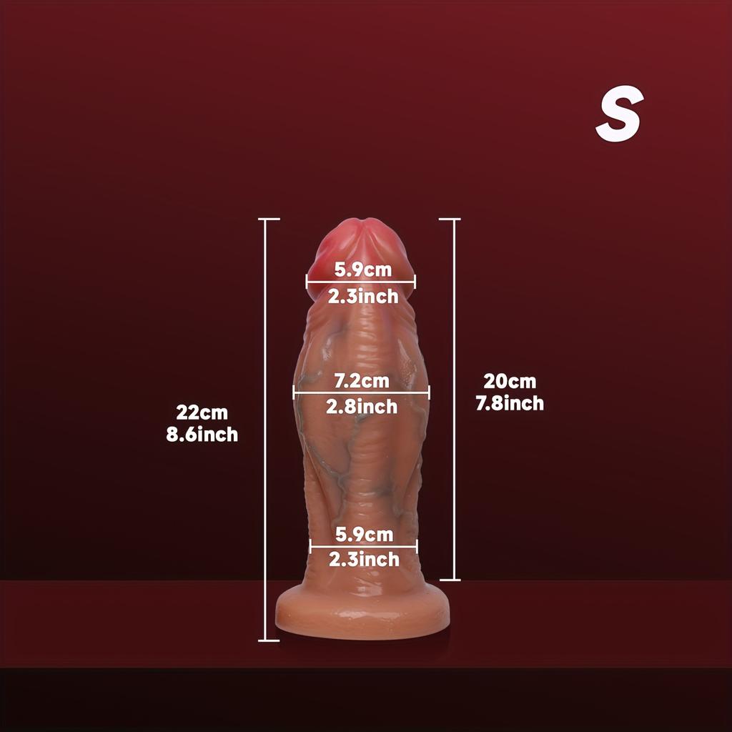 Riesiger Dicker Realistischer Silikon-Dildo – 3 Größen, Starker Saugfuß, Weicher Flexibler Analplug & Vaginales Spielzeug für Frauen Männer, Perfektes Geschenk für Paare