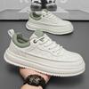 Men's Shoes for Spring and Summer Breathable Lightweight Soft Sole White Shoes for Men's Casual Shoes for Versatile Thick Sole