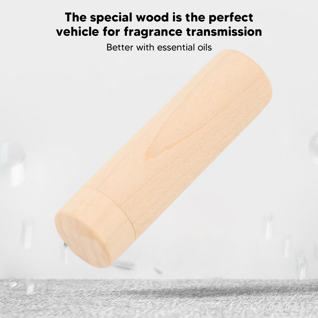 Wood Essential Oil Diffuser Cylinder Shape Sleep Helping Portable Wood Aromatherapy Diffuser