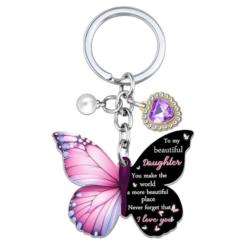 Butterfly Keychain With All Things Are Possible Verse Inspirational Religious Gift For Women Car Keys Bag Purse Accessory