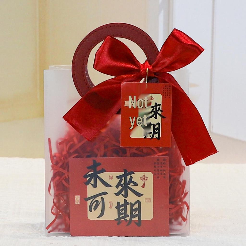 New Year’s Red Transparent Tote Bag - Souvenir and Gift Packaging for Spring Festival