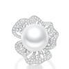 Xiancan Schmuck 2024 Eleganter Damen Perlenring S925 Silber 14mm Muschel