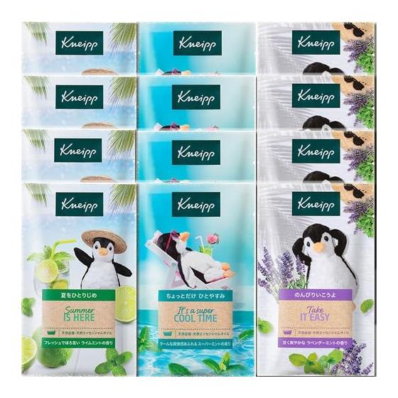 [NEW] [3 types of mint, 12 packs set] Kneipp bath salts Super mint scent + lime mint scent + lavender mint 50g x 4 packages x 3 types, total 12